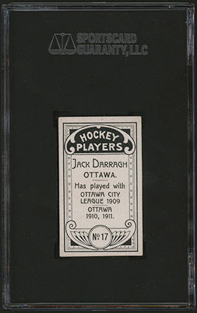 1911-1912 C55 Imperial Tobacco Hockey #17 Jack Darragh - Back