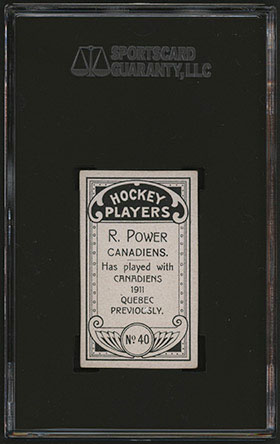 1911-1912 C55 Imperial Tobacco Hockey #40 Rocket Power - Back