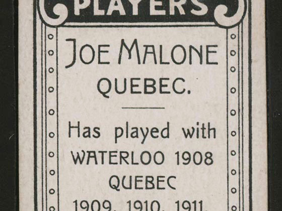 1911-1912 C55 Imperial Tobacco Hockey #4 Joe Malone - Proof Detail